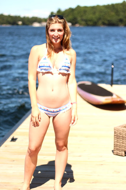 scandinavian bikini at the lake photo - Brynja Swimwear by popular Texas fashion and travel blogger Audrey Madison Stowe