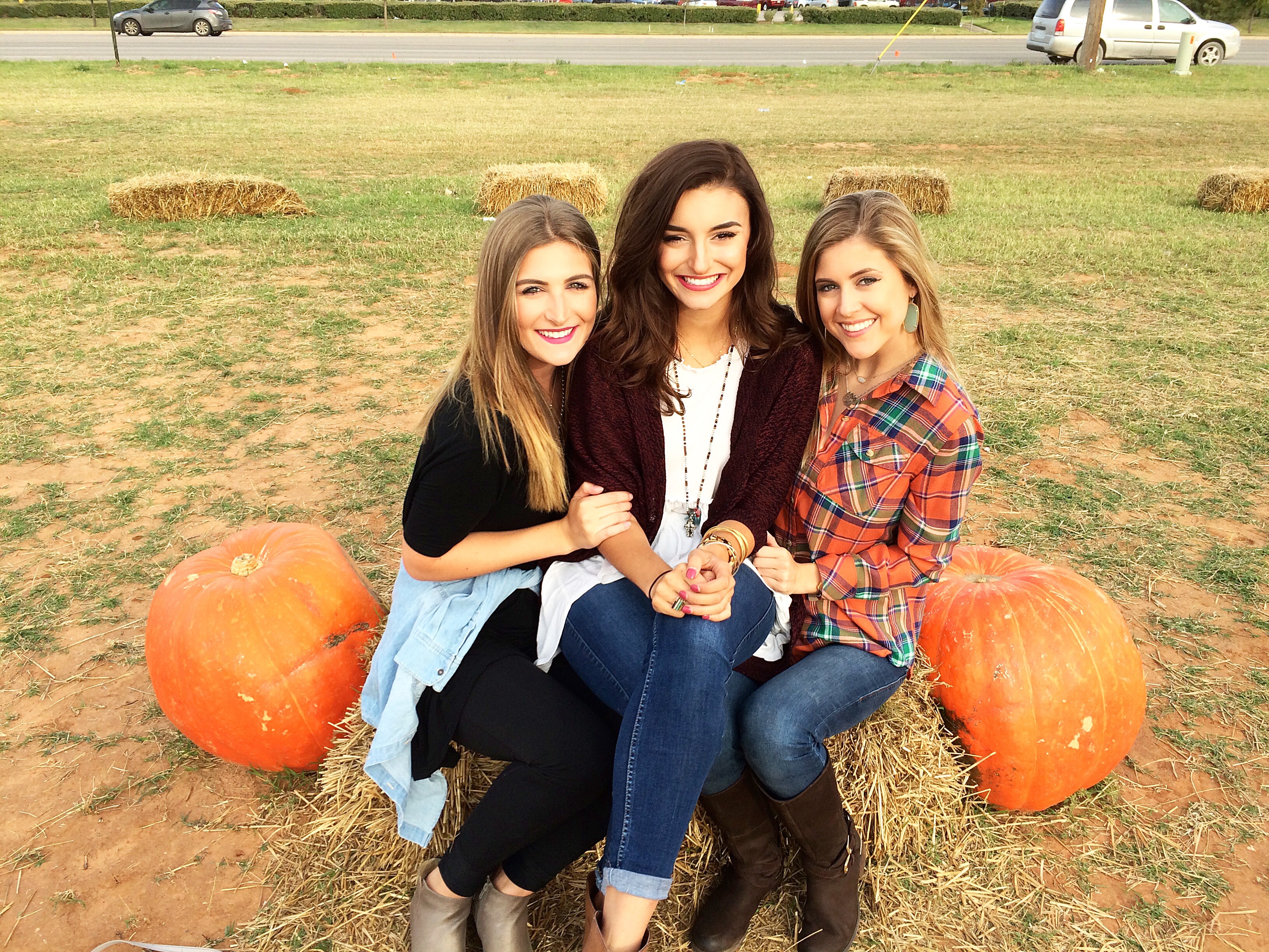 pumpkin patch with sorority friends