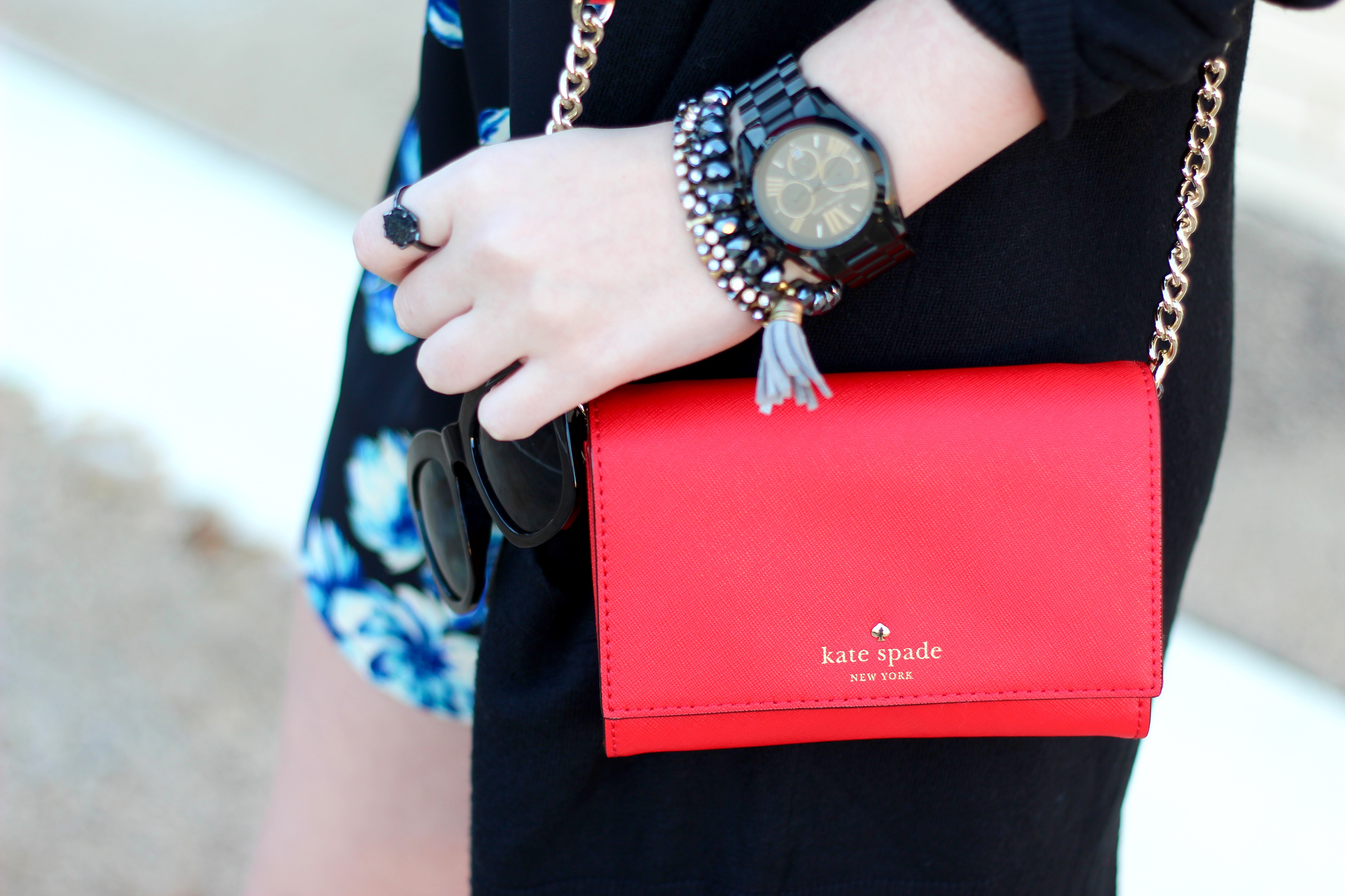 kate spade and black accessories