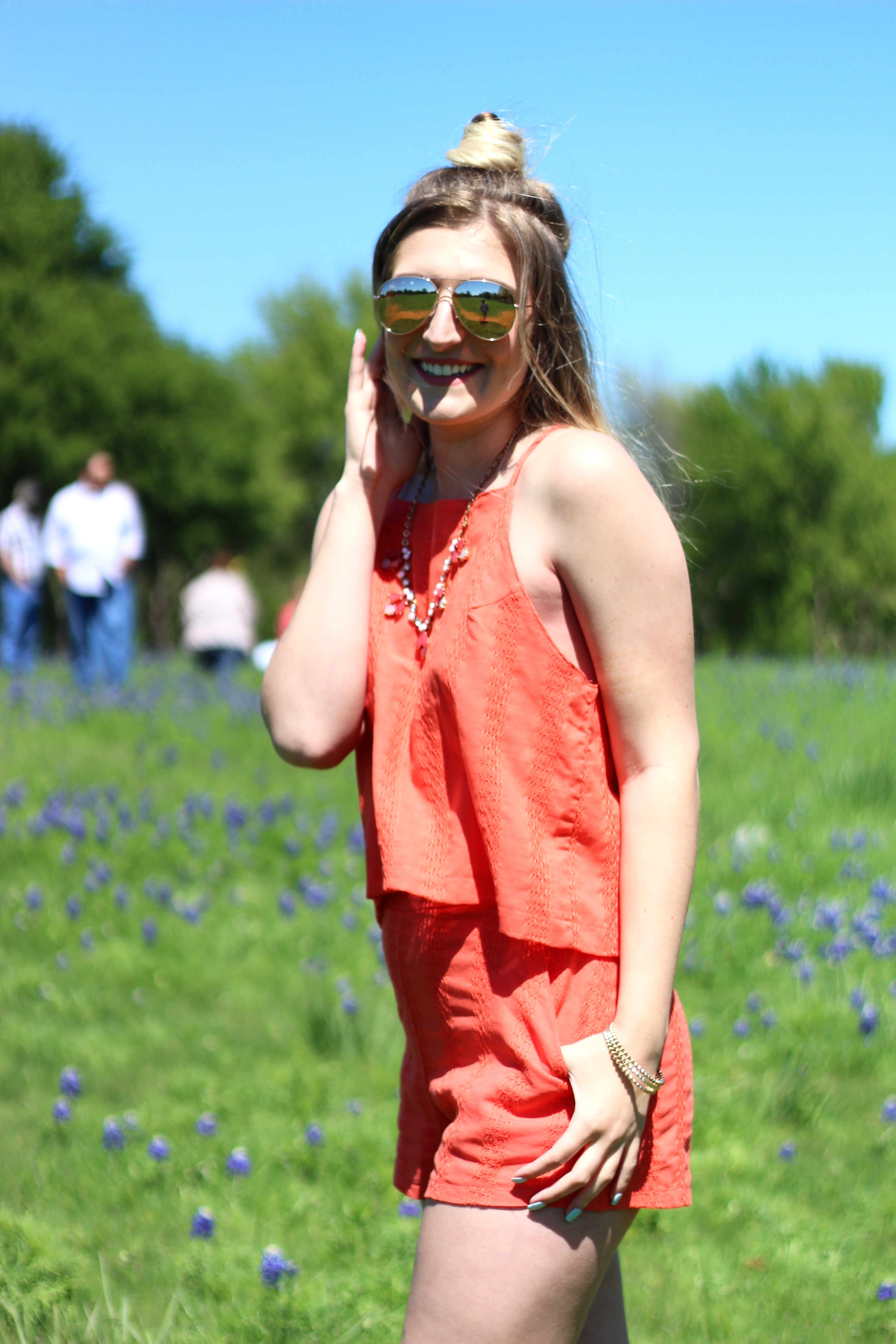 summer two piece orange set