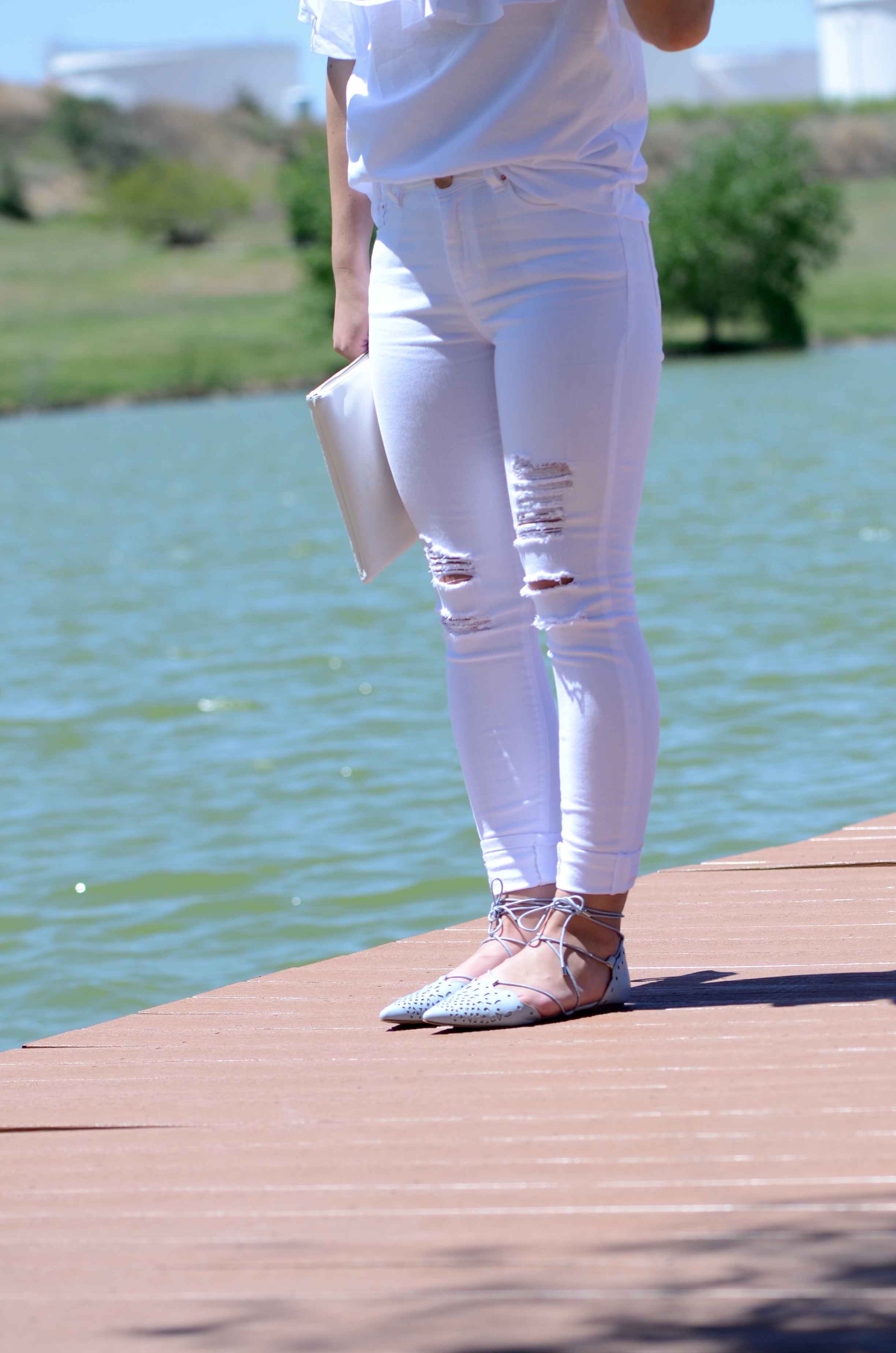 ripped white asos jeans