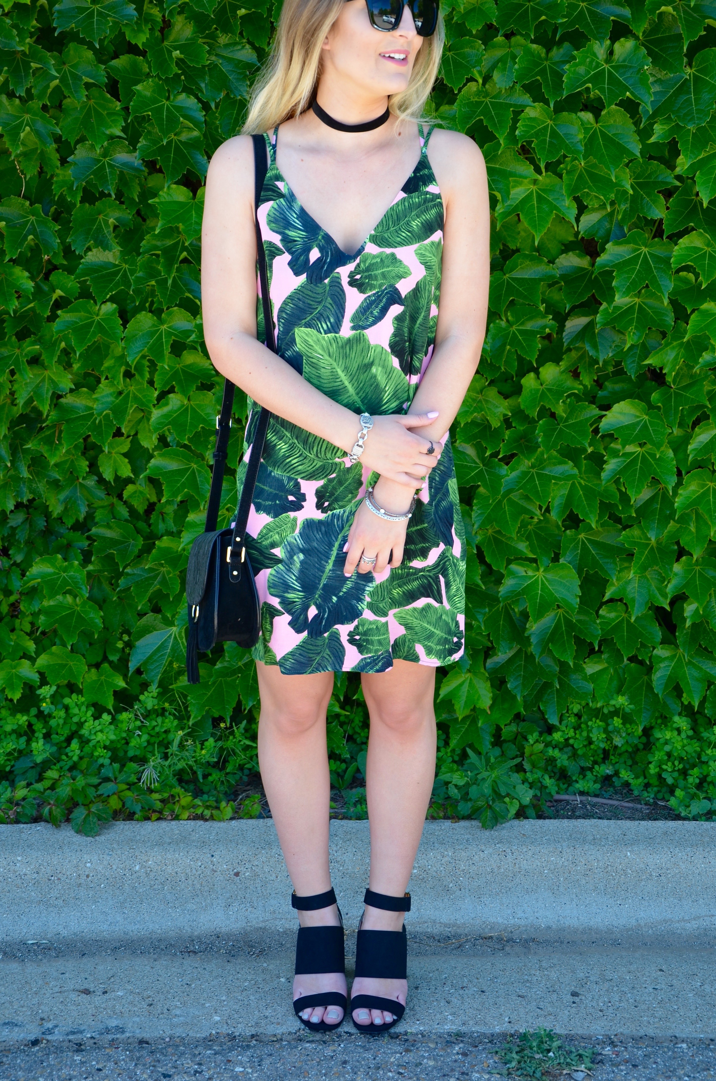 topshop summer leaf dress