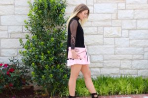 lingerie and a girly skirt