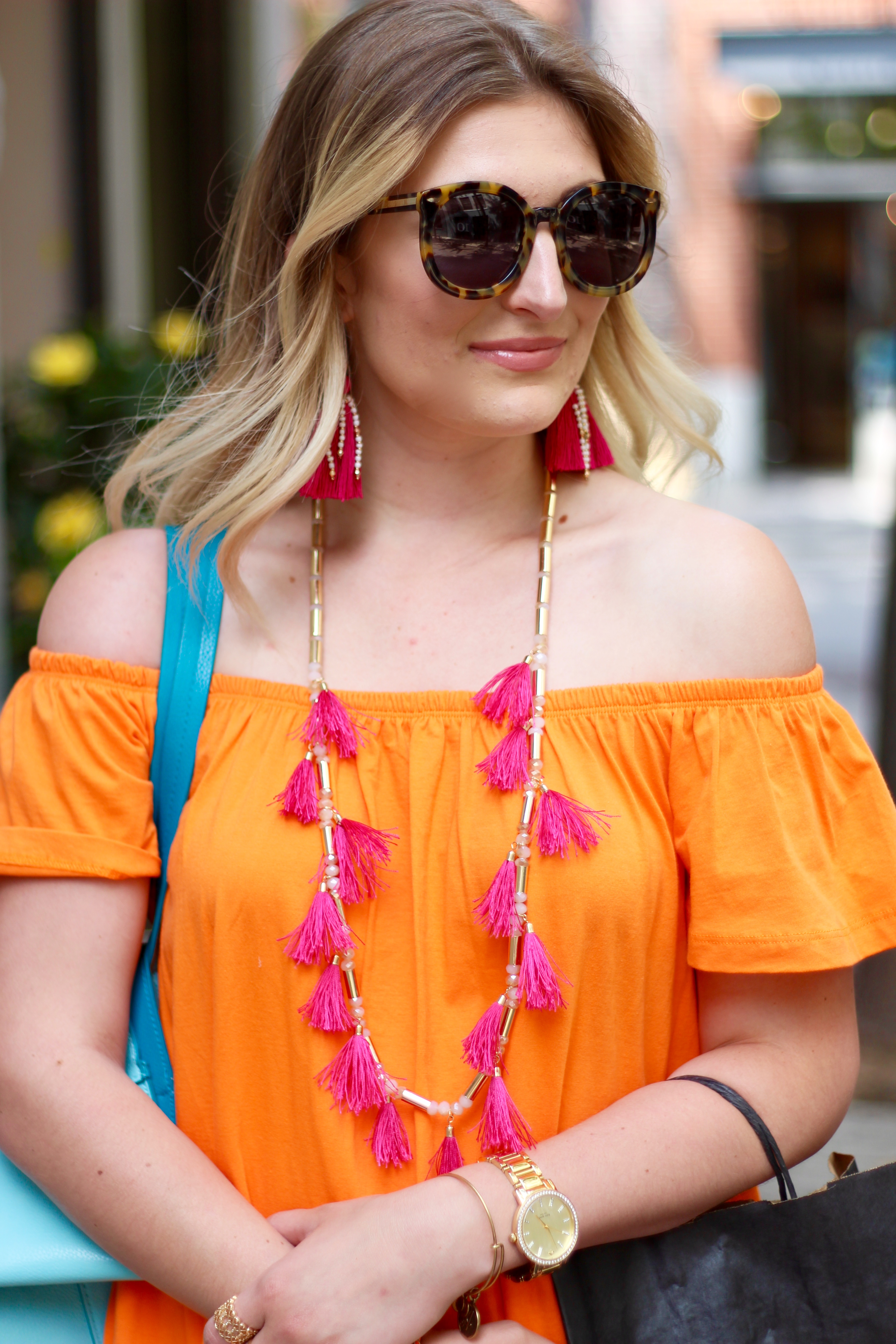 pink tassels in soho | Audrey Madison Stowe Blog