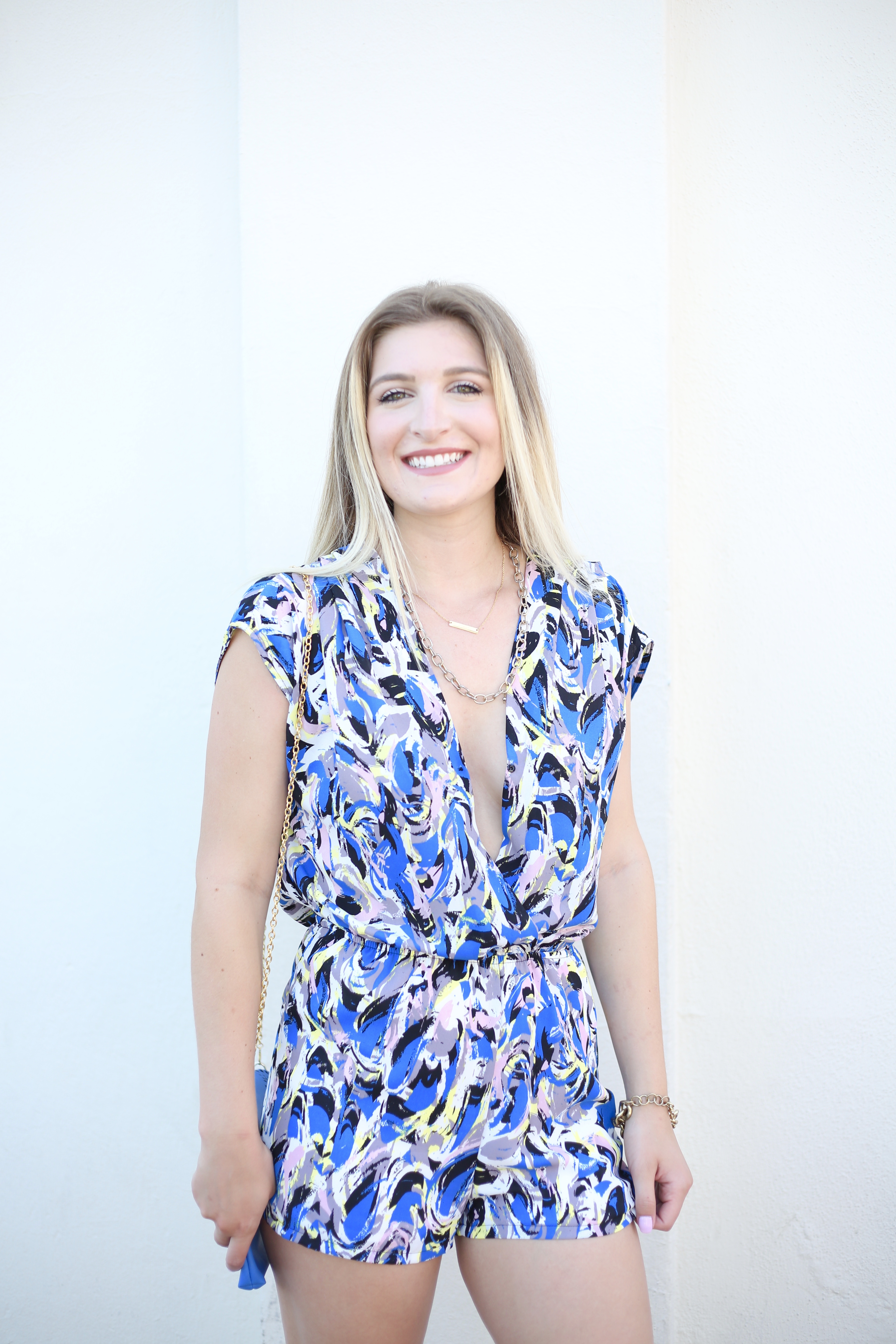 Blue Watercolor Romper | AMS Blog