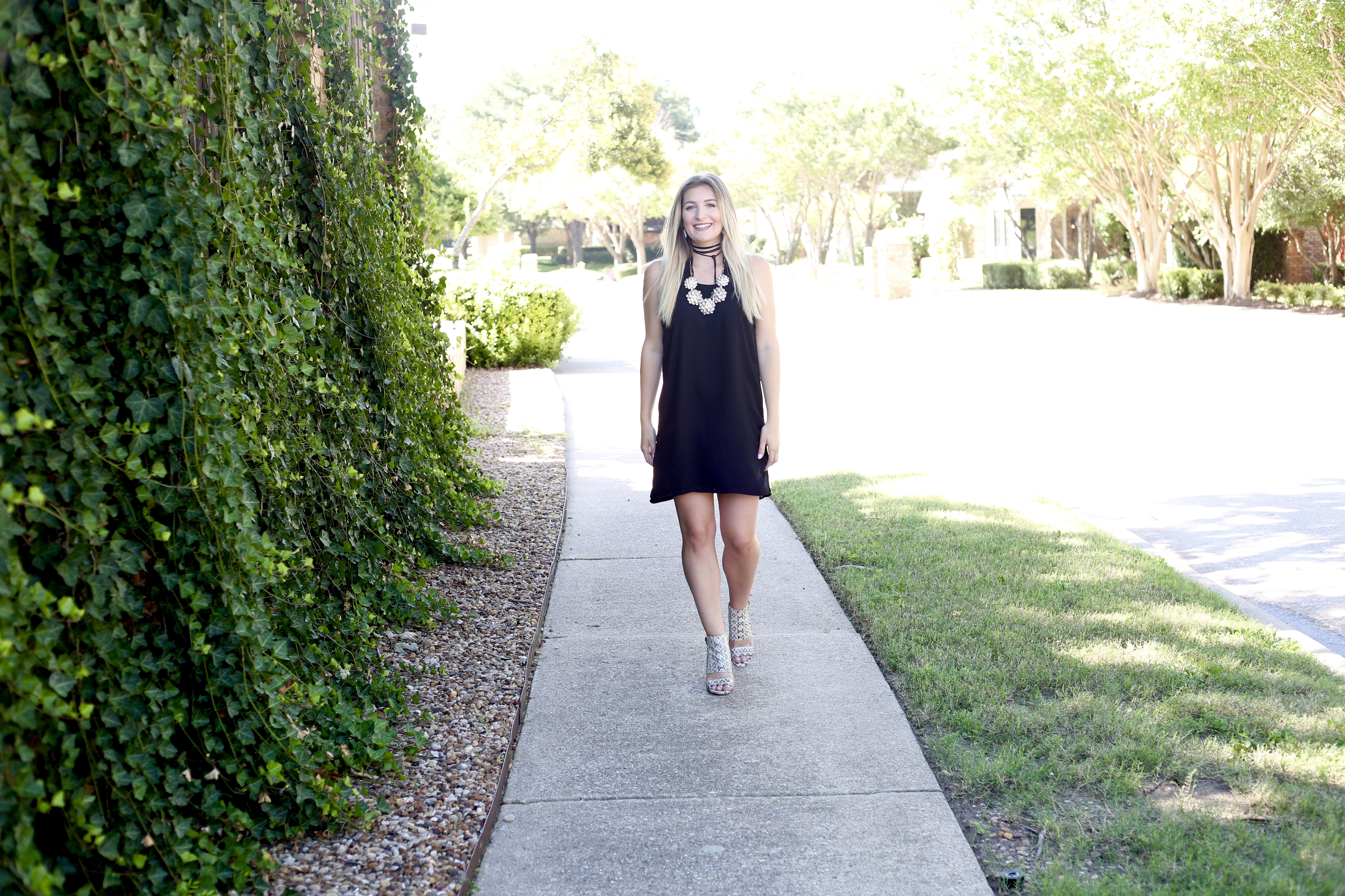 Pref Night - Sorority Recruitment look | AMS Blog - Preference Night dress by popular Texas fashion blogger and student Audrey Madison Stowe