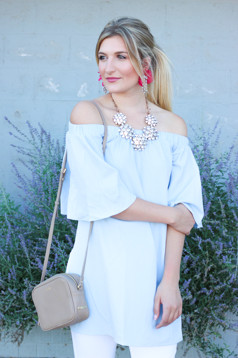 OTS Blue Top & Fall Glam Earrings | AMS Blog