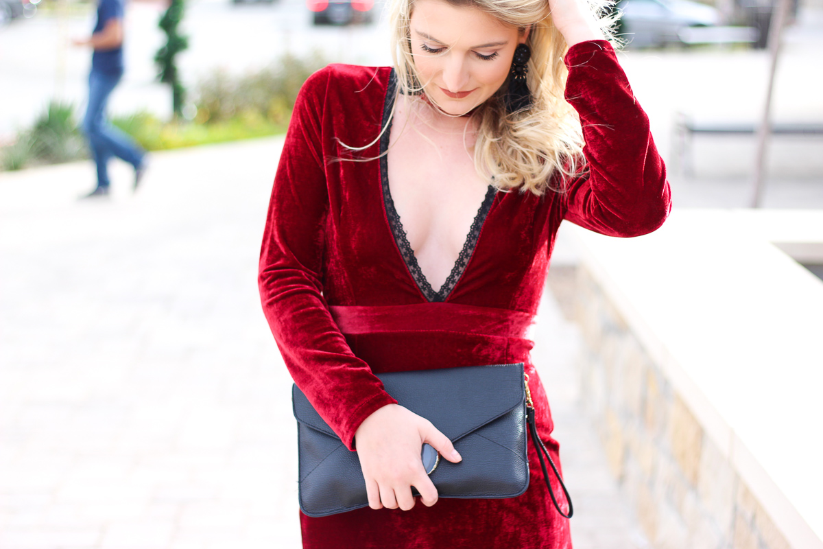 Plunging Holiday Party Dress | AMS Blog