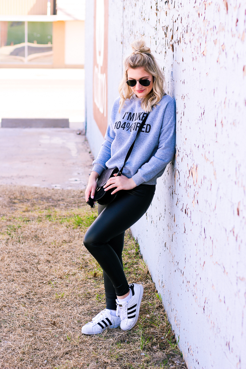 I'm like 104% Tired Athleisure wear by lifestyle and fashion blogger Audrey Madison Stowe