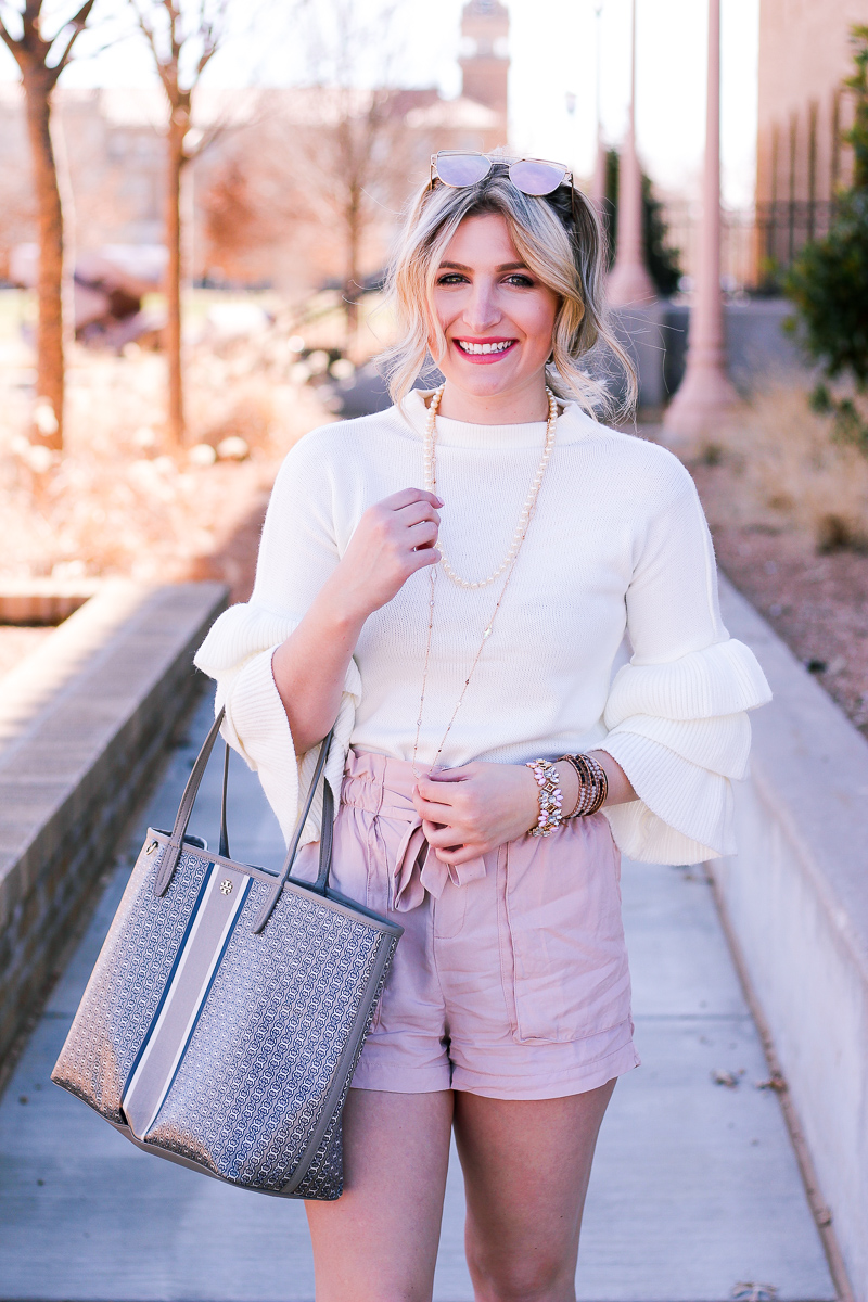 Ready For Spring and Transitioning to Shorts with a Sweater by lifestyle and fashion blogger Audrey Madison Stowe