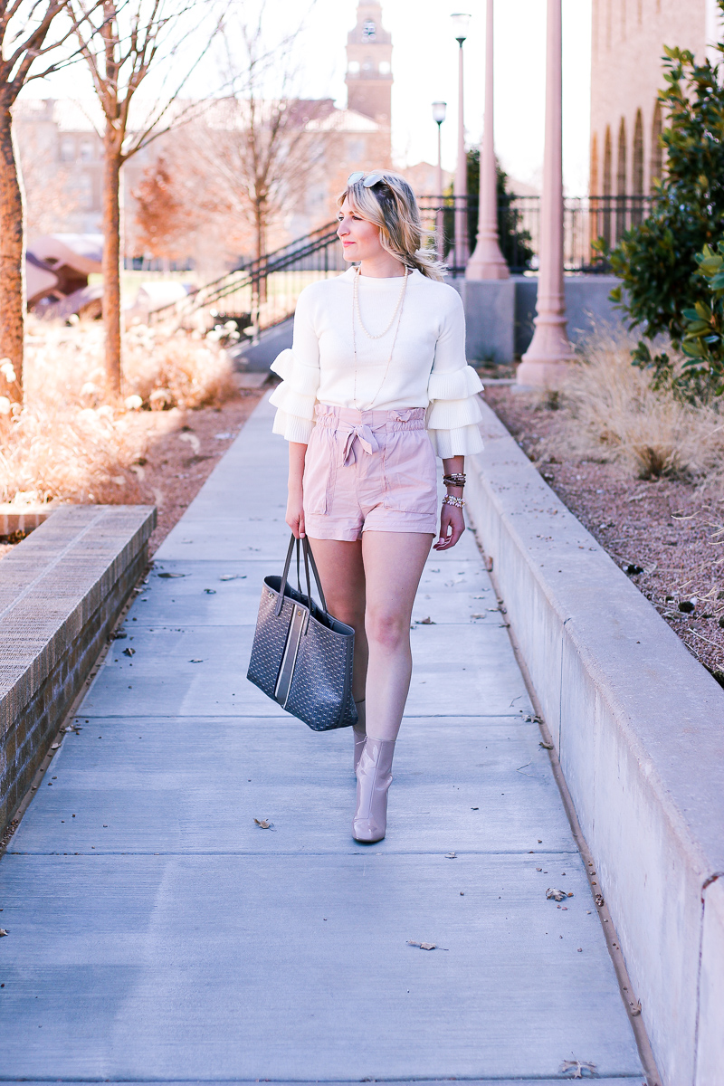 Ready For Spring and Transitioning to Shorts with a Sweater by lifestyle and fashion blogger Audrey Madison Stowe