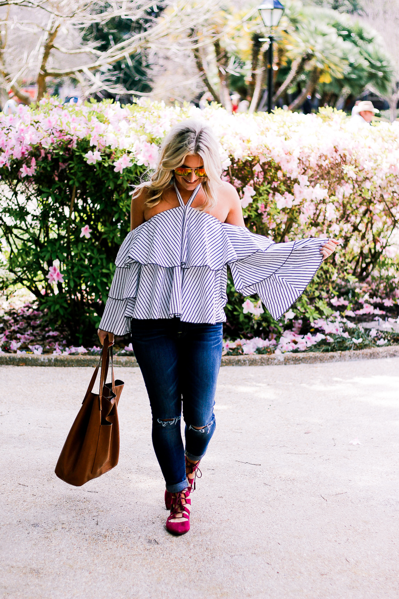 Ruffles and a Pop of Color With Restricted Shoes by Lifestyle and Fashion blogger Audrey Madison Stowe