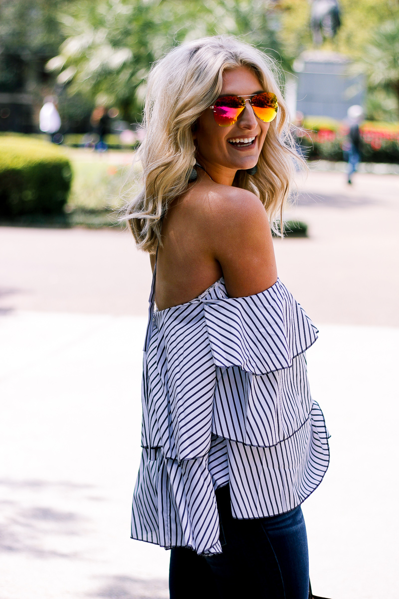 Ruffles and a Pop of Color With Restricted Shoes by Lifestyle and Fashion blogger Audrey Madison Stowe