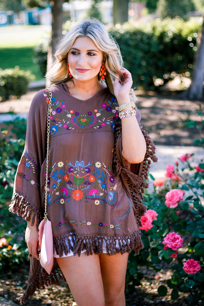 Styling A Spring Poncho by Audrey Madison Stowe lifestyle and fashion blogger