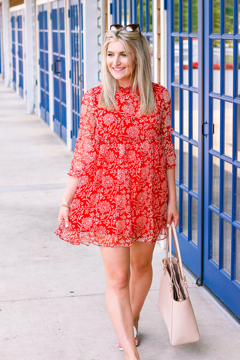 Babydoll red dress | Summer/Spring Friendly | Friday Favorites | lifestyle and fashion blogger Audrey Madison Stowe