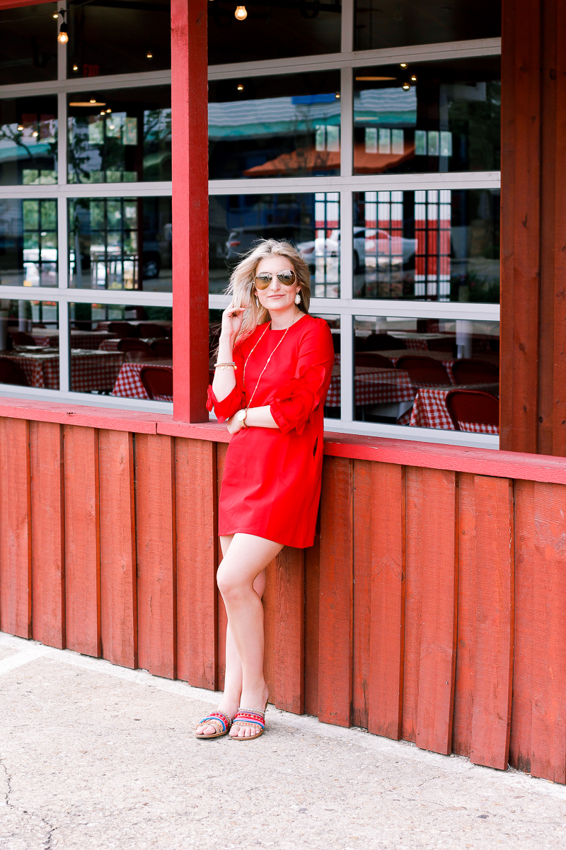 VIP Statement Sleeves Red Dress | https://www.vipme.com/solid-red-ruffle-half-sleeve-a-line-mini-dress_pV0004032101?utm_source=pinterest&utm_medium=SI&utm_campaign=Audrey_Stowe | Use code Audrey569 to get $5 off your order | Fashion and lifestyle blogger | @VIPme @pinner6892317