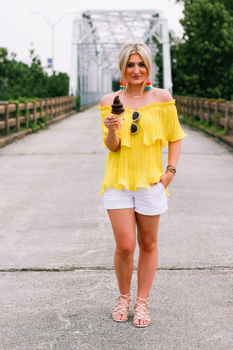 A Colorful Summer | Yellow and Fiesta Earrings | Fashion and lifestyle college blogger Audrey Madison Stowe|