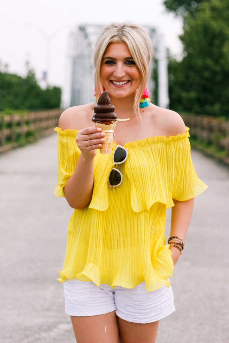 A Colorful Summer | Yellow and Fiesta Earrings | Fashion and lifestyle college blogger Audrey Madison Stowe|