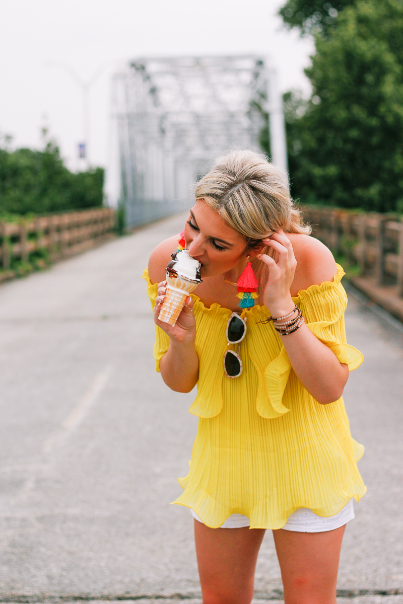 A Colorful Summer | Yellow and Fiesta Earrings | Fashion and lifestyle college blogger Audrey Madison Stowe|