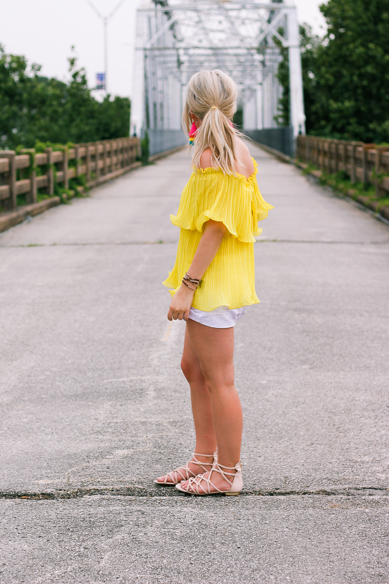 A Colorful Summer | Yellow and Fiesta Earrings | Fashion and lifestyle college blogger Audrey Madison Stowe|