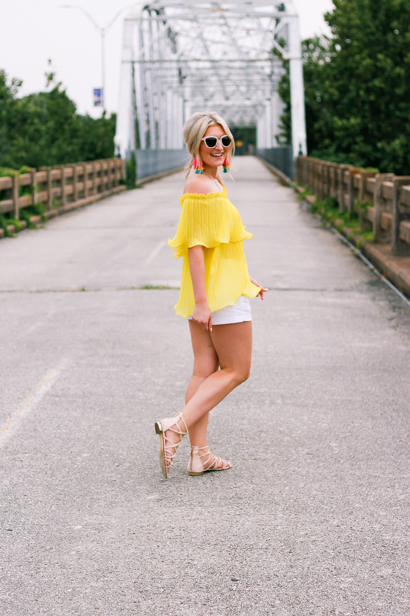 A Colorful Summer | Yellow and Fiesta Earrings | Fashion and lifestyle college blogger Audrey Madison Stowe|