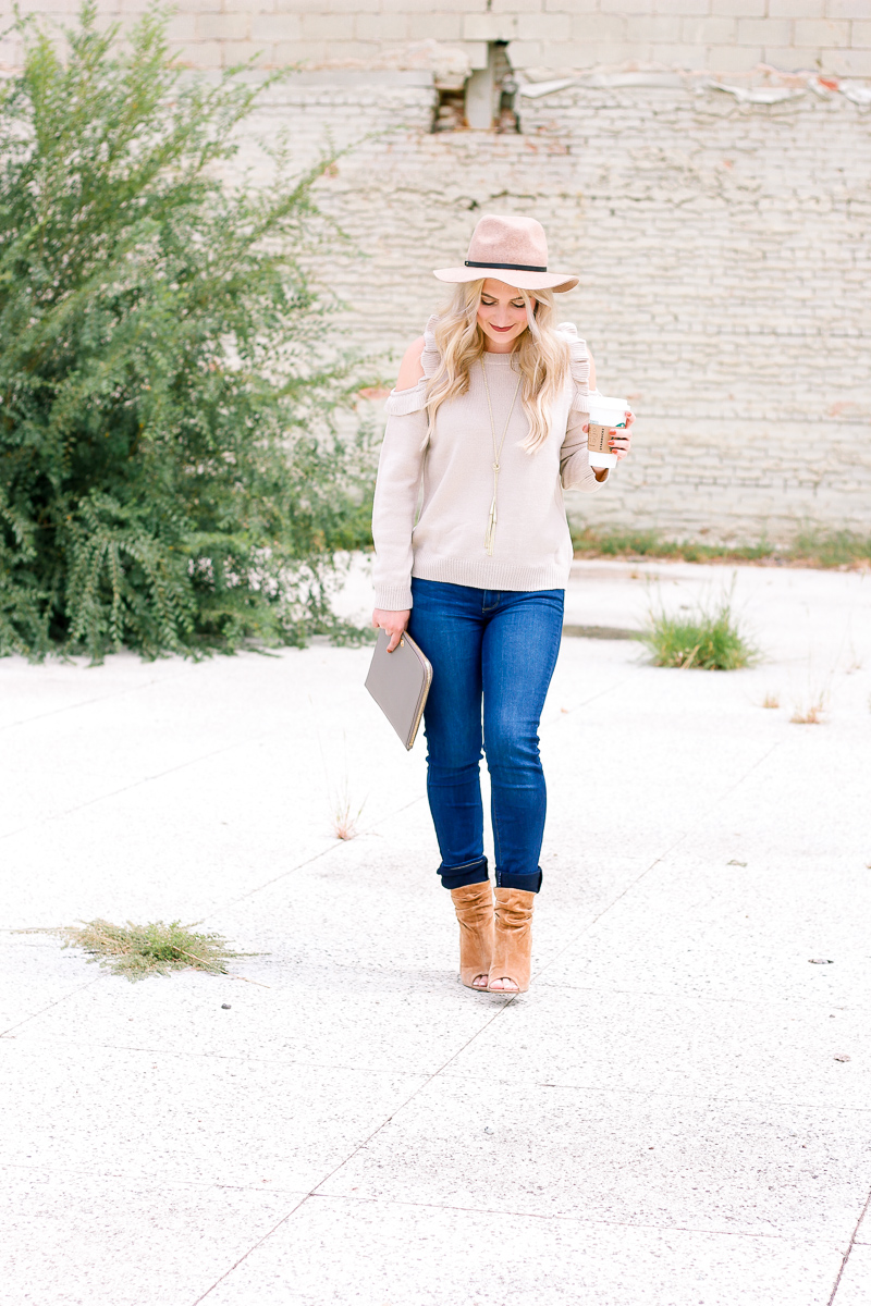 Cold Shoulder Sweaters For Fall | Audrey Madison Stowe a fashion and lifestyle blogger in Texas