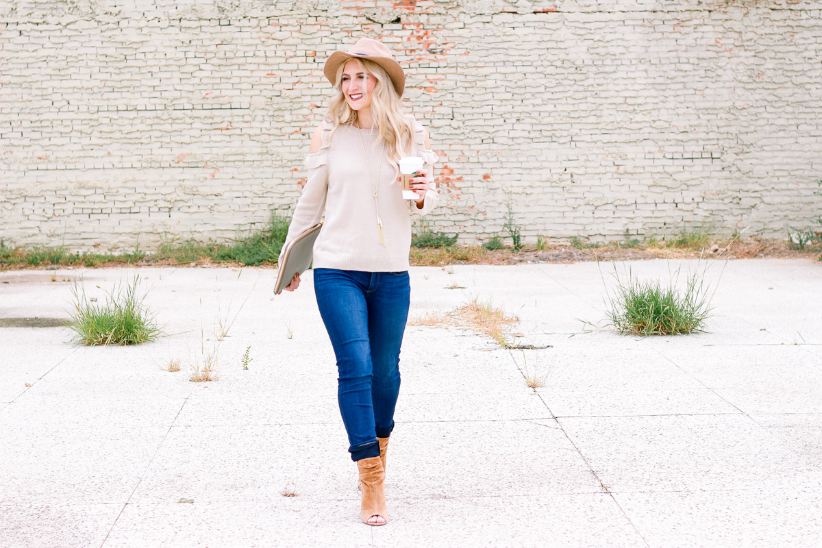 Cold Shoulder Sweaters For Fall | Audrey Madison Stowe a fashion and lifestyle blogger in Texas