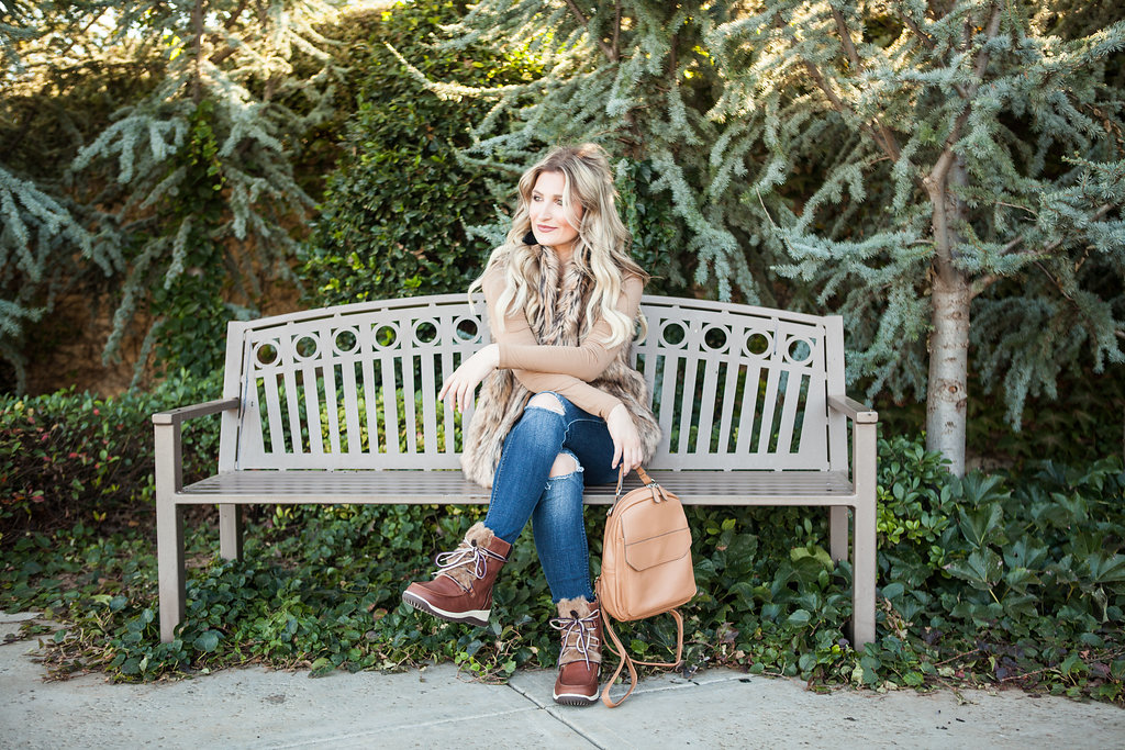 Boots With The Fur | Jambu Denali | Fur vest | Winter Style | Audrey Madison Stowe a fashion and lifestyle blogger