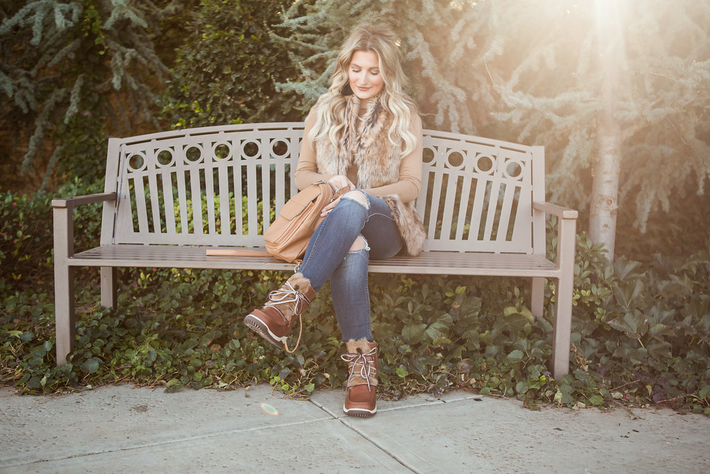 Boots With The Fur | Jambu Denali | Fur vest | Winter Style | Audrey Madison Stowe a fashion and lifestyle blogger