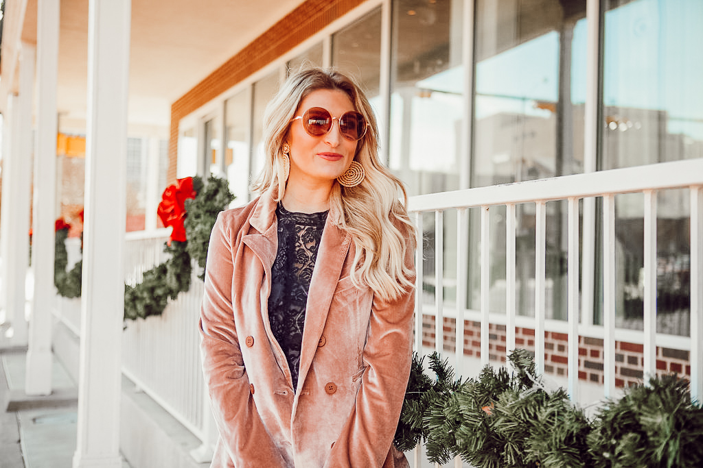 Ringing in the New Year | Velvet Blazer | Audrey Madison Stowe a fashion and lifestyle blogger - A Look Back at 2017 & Velvet Blazer by popular Texas style blogger Audrey Madstowe