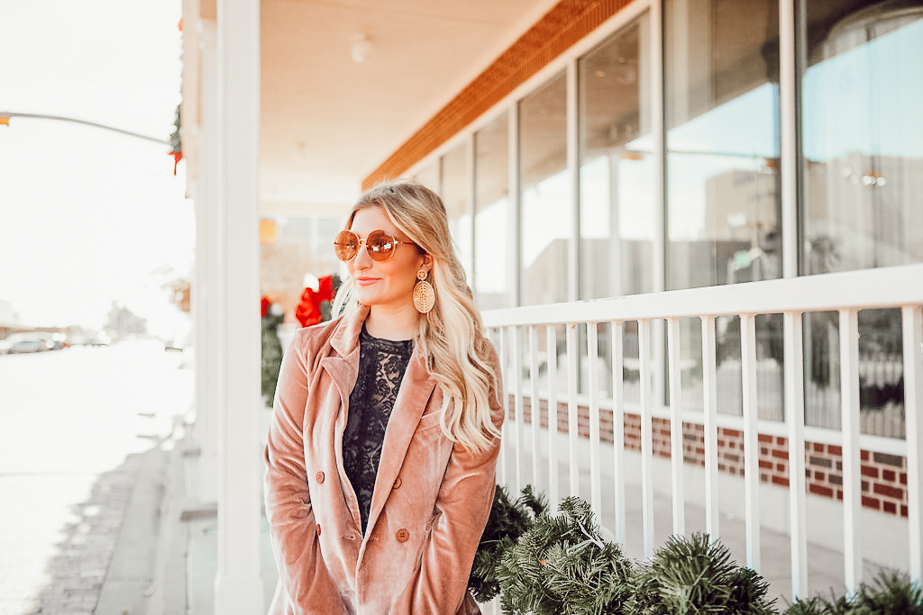 Ringing in the New Year | Velvet Blazer | Audrey Madison Stowe a fashion and lifestyle blogger - A Look Back at 2017 & Velvet Blazer by popular Texas style blogger Audrey Madstowe