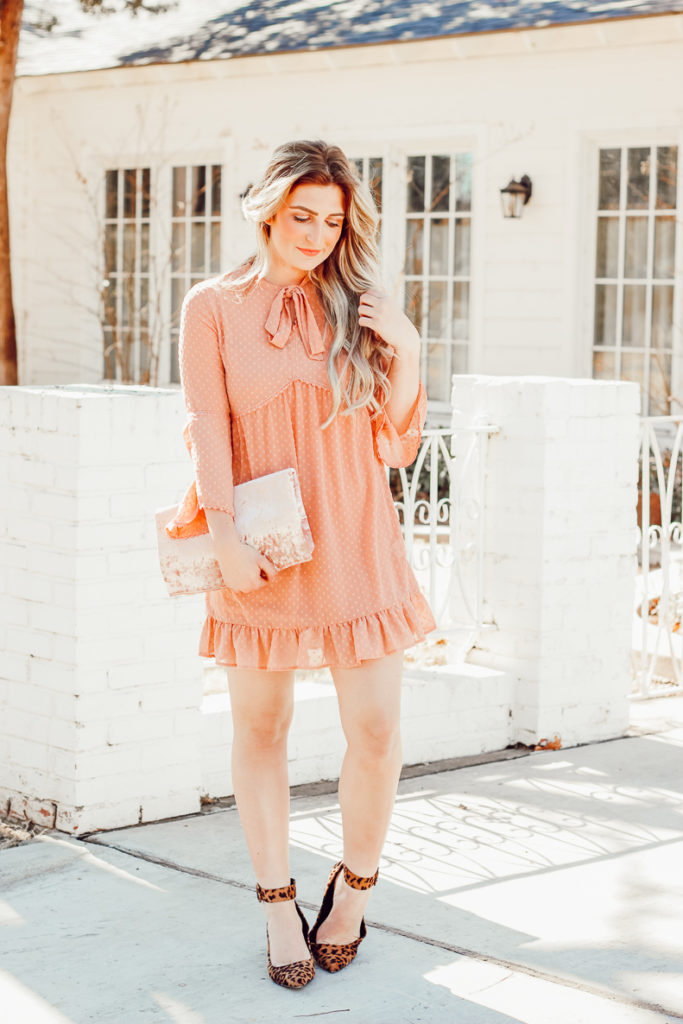 velvet clutch - Frilly Valentines Outfit by popular Texas fashion blogger Audrey Madison Stowe