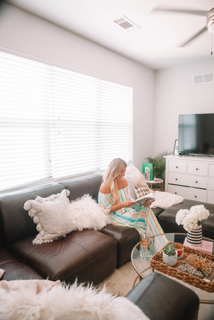 Apartment Living Room Reveal | Welcome To Our Crib | Home Tour featured by popular Texas life and style blogger Audrey Madison Stowe