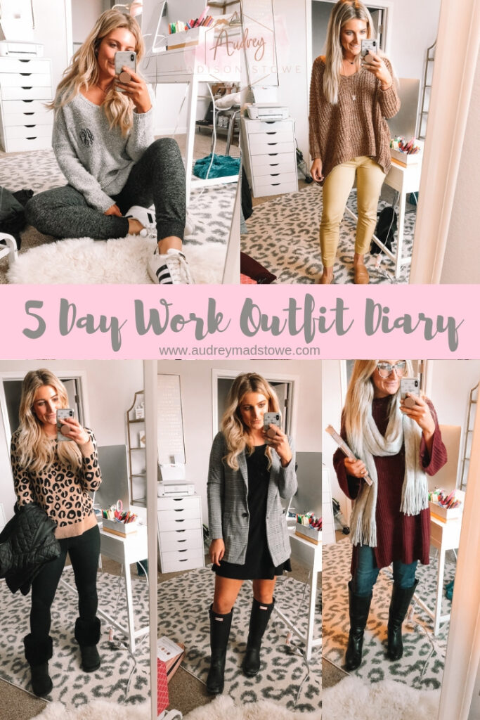 5 Day Work Outfit Diary | What I wore to Work | Work Lookbook | Audrey Madison Stowe a fashion and lifestyle blogger