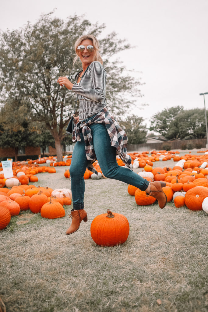 Pumpkin Patch | Halloween | Happy Halloween! | Casual Fall Outfit featured by top Texas fashion blog Audrey Madison Stowe