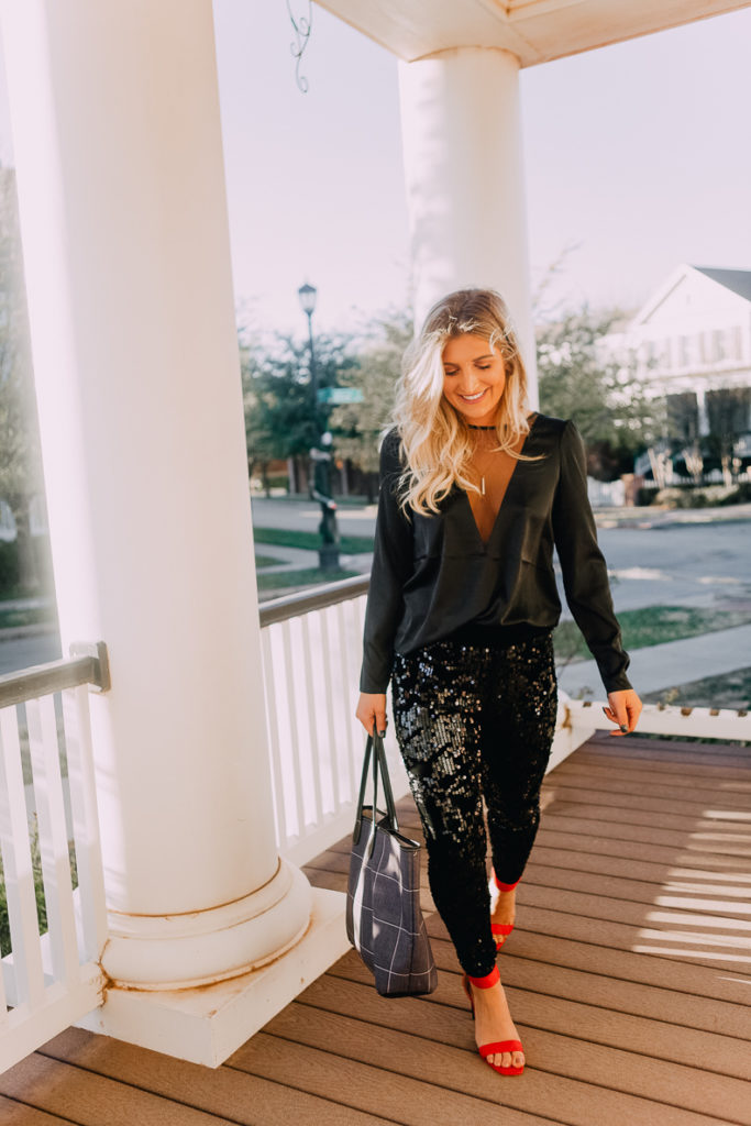 All black sequin outfit | Lookbook | The Cutest New Years Eve Looks featured by top Texas fashion blogger Audrey Madison Stowe