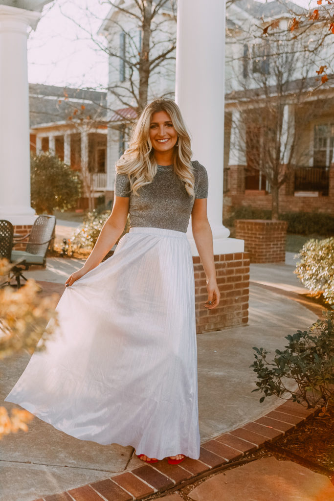 Princess Maxi Skirt | Lookbook | The Cutest New Years Eve Looks featured by top Texas fashion blogger Audrey Madison Stowe