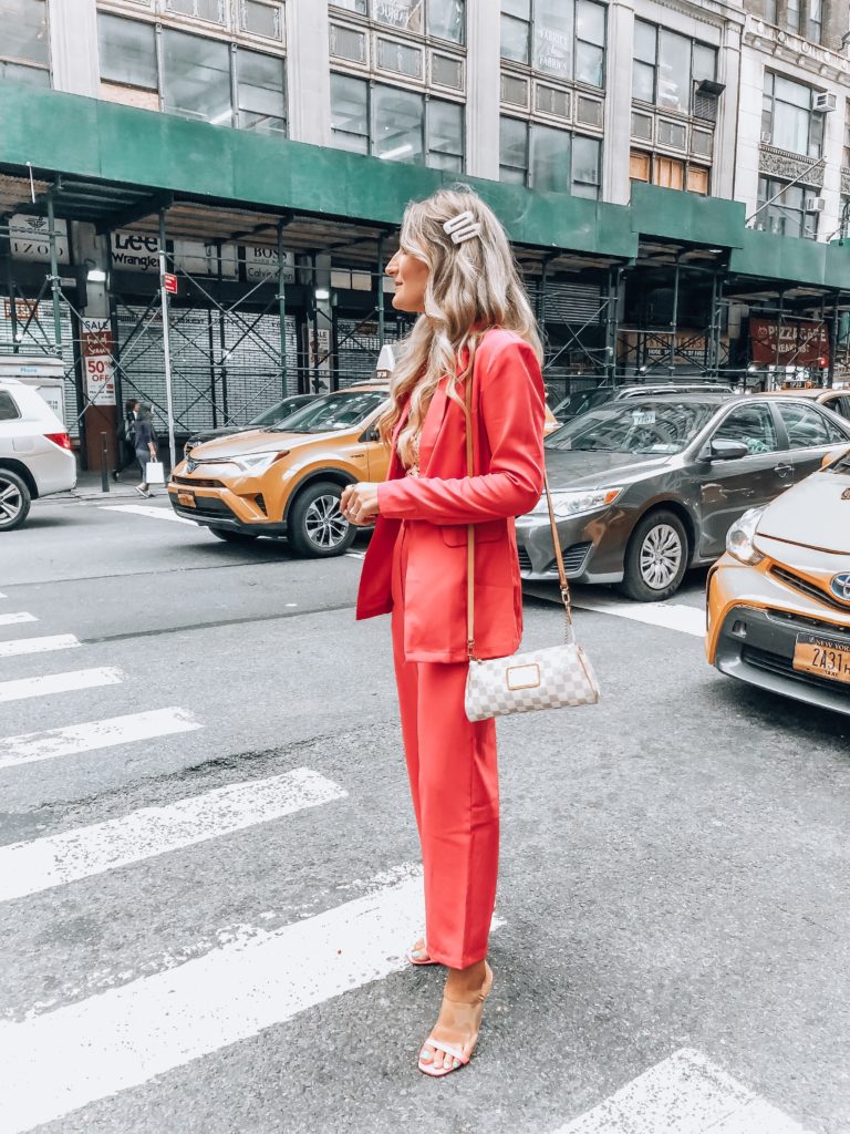 New York Fashion Week 2019 | Pink power suit | Audrey Madison Stowe a fashion and lifestyle blogger