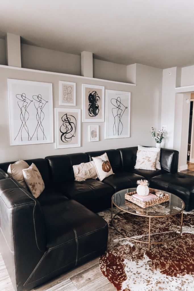 Modern Living Room Gallery Wall | Audrey Madison Stowe a fashion and lifestyle blogger