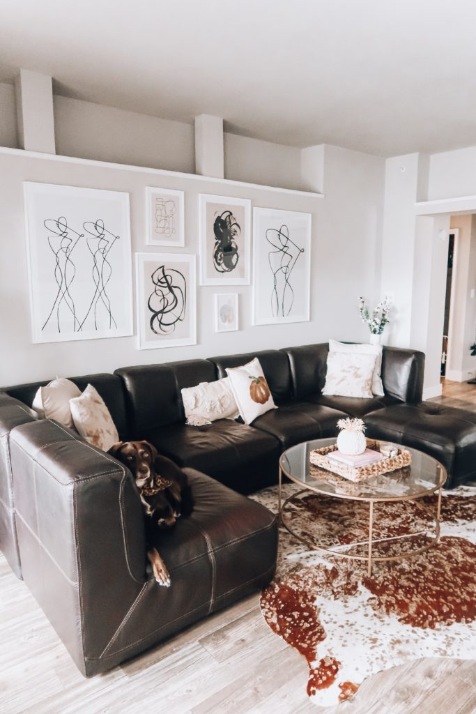 Modern Living Room Gallery Wall | Audrey Madison Stowe a fashion and lifestyle blogger