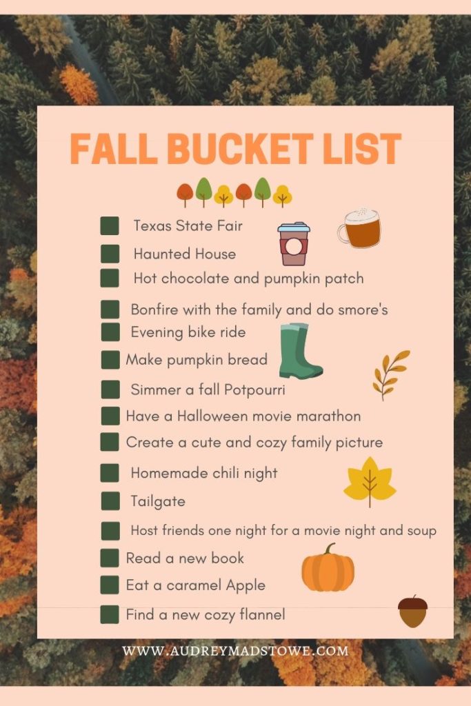 Fall Bucket List | Audrey Madison Stowe a fashion and lifestyle blogger 