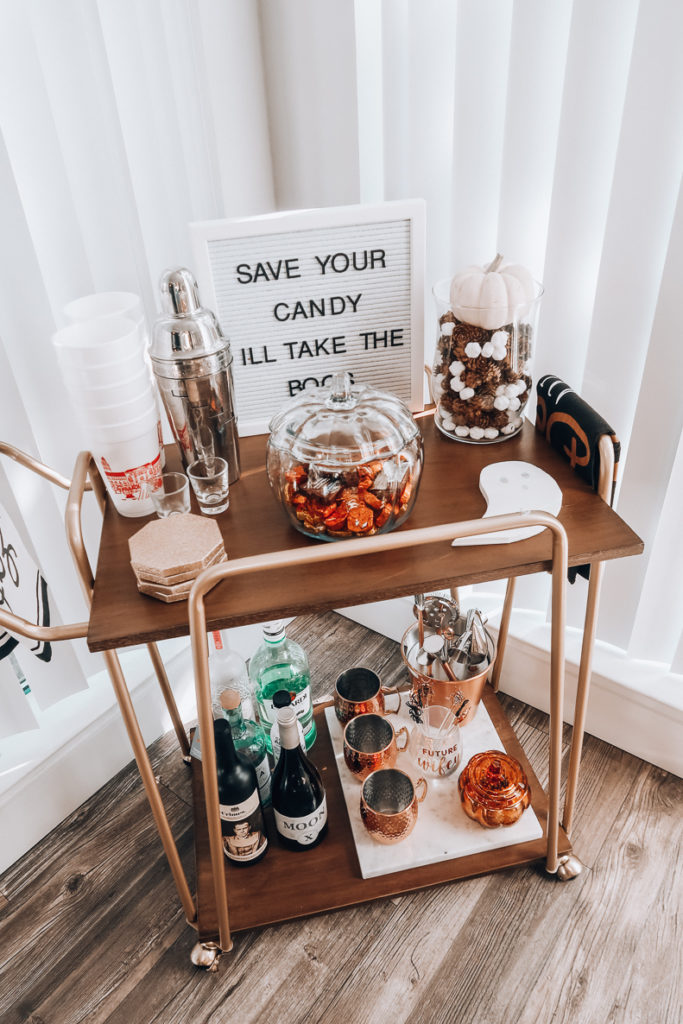 How To Style A Fall Bar Cart | Audrey Madison Stowe a fashion and lifestyle blogger