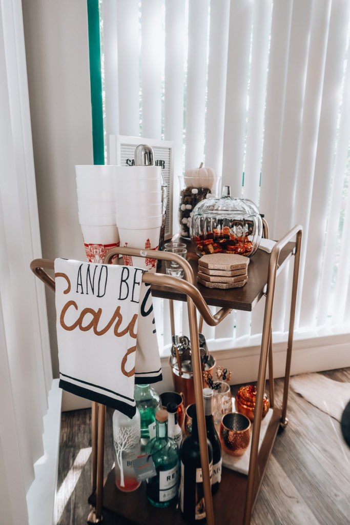 How To Style A Fall Bar Cart | Audrey Madison Stowe a fashion and lifestyle blogger