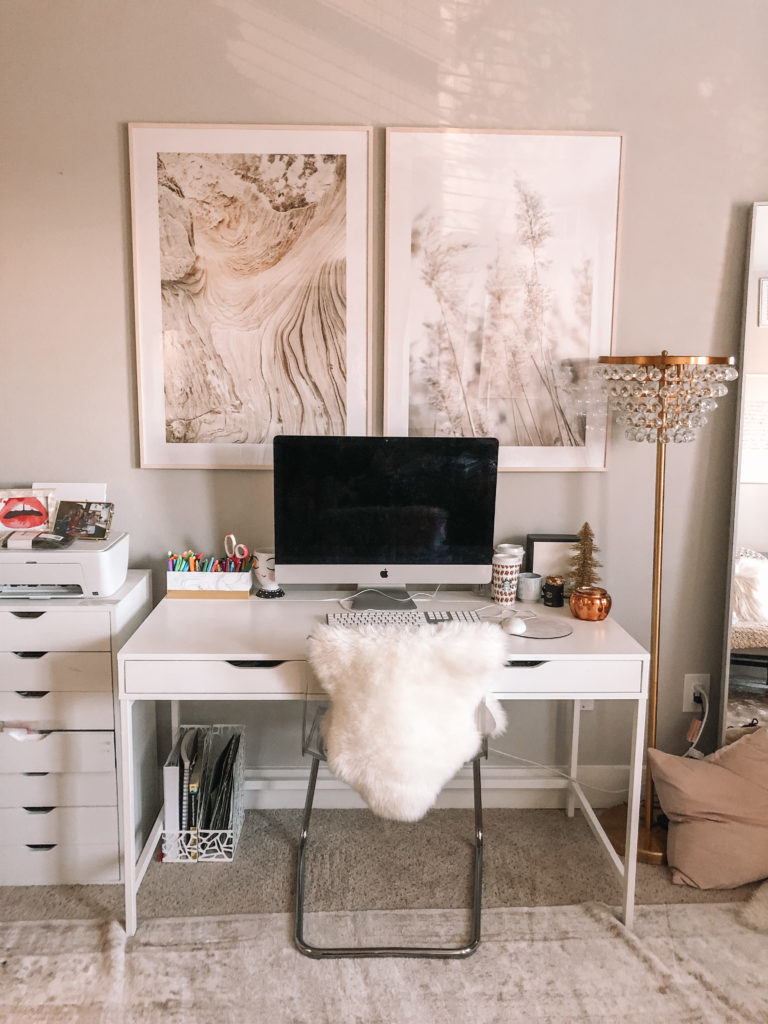 Neutral Wall Art in my Office | Audrey Madison Stowe a fashion and lifestyle blogger