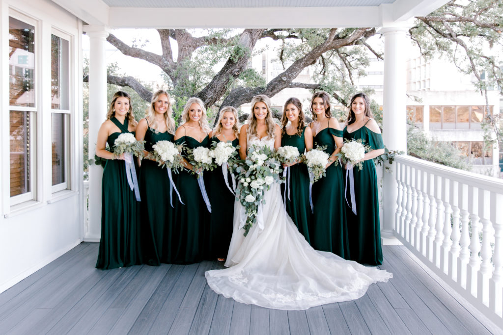 Emerald Green Bridesmaid Dresses | Birdygrey | Winter Wedding