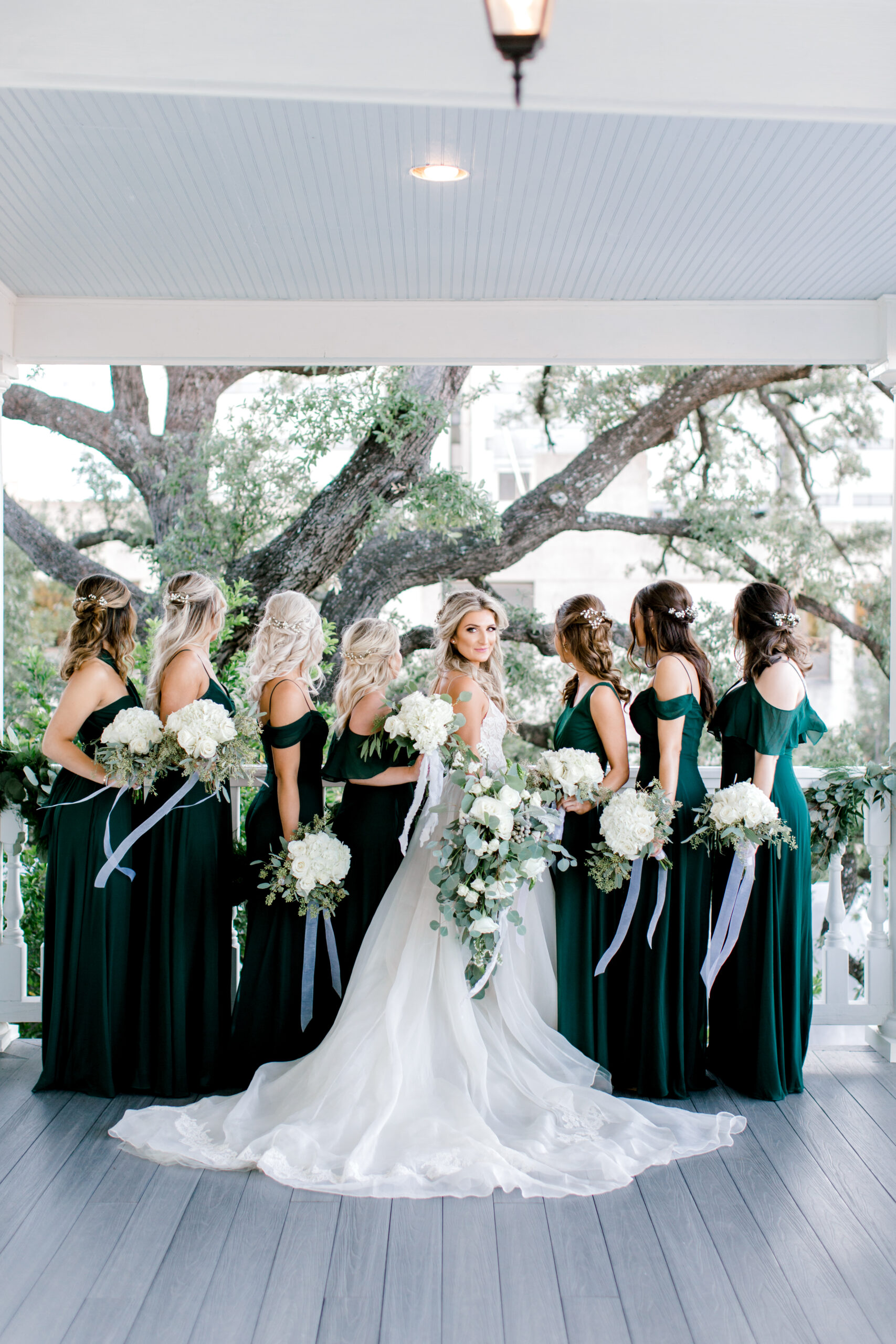 Emerald Green Bridesmaid Dresses | Birdygrey | Winter Wedding