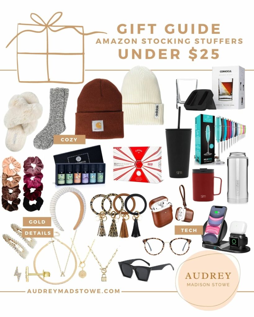 Amazon Stocking Stuffers Under $25 | Holiday Gift ideas 2020 | Audrey Madison Stowe a fashion and lifestyle blogger