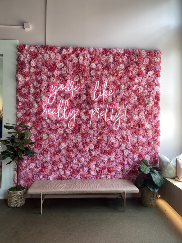 Floral wall you're like really pretty