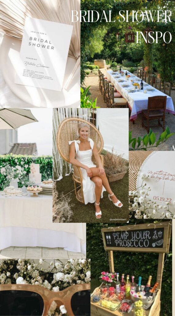 Bridal Shower Collage Inspo | Aesthetic Bridal shower @audreymadstowe