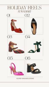 Holiday heels at Walmart | Audrey Madison Stowe a fashion and lifestyle blogger